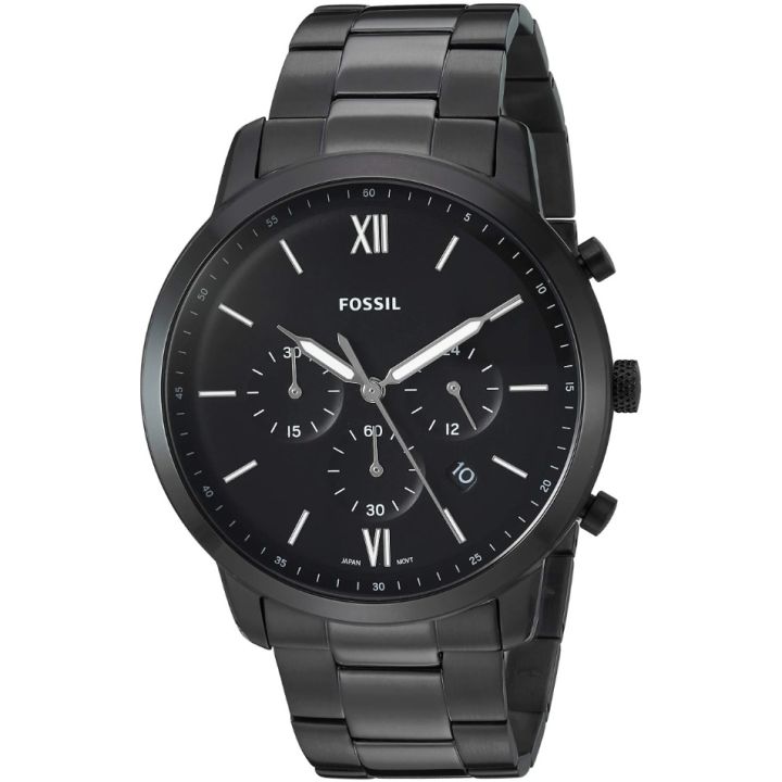  Shop Authentic Fossil Neutra Chronograph Black Dial Black Steel Strap Watch for Men - FS5474 - Luxxuri