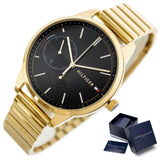  Shop Authentic Tommy Hilfiger Brooke Black Dial Gold Steel Strap Watch for Women  - 1782019 - Luxxuri
