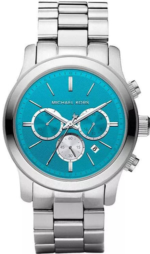  Shop Authentic Michael Kors Runway Quartz Blue Dial Silver Steel Strap Watch For Women - MK5953 - Luxxuri