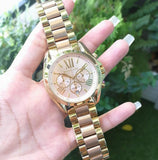  Shop Authentic Michael Kors Bradshaw Gold Dial Two Tone Steel Strap Watch for Women - MK6359 - Luxxuri
