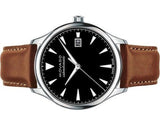  Shop Authentic Movado Heritage Calendoplan Black Dial Brown Leather Strap Watch for Men - 3650001 - Luxxuri
