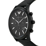  Shop Authentic Emporio Armani Sportivo Chronograph Black Dial Black Leather Strap Watch For Men - AR2461 - Luxxuri