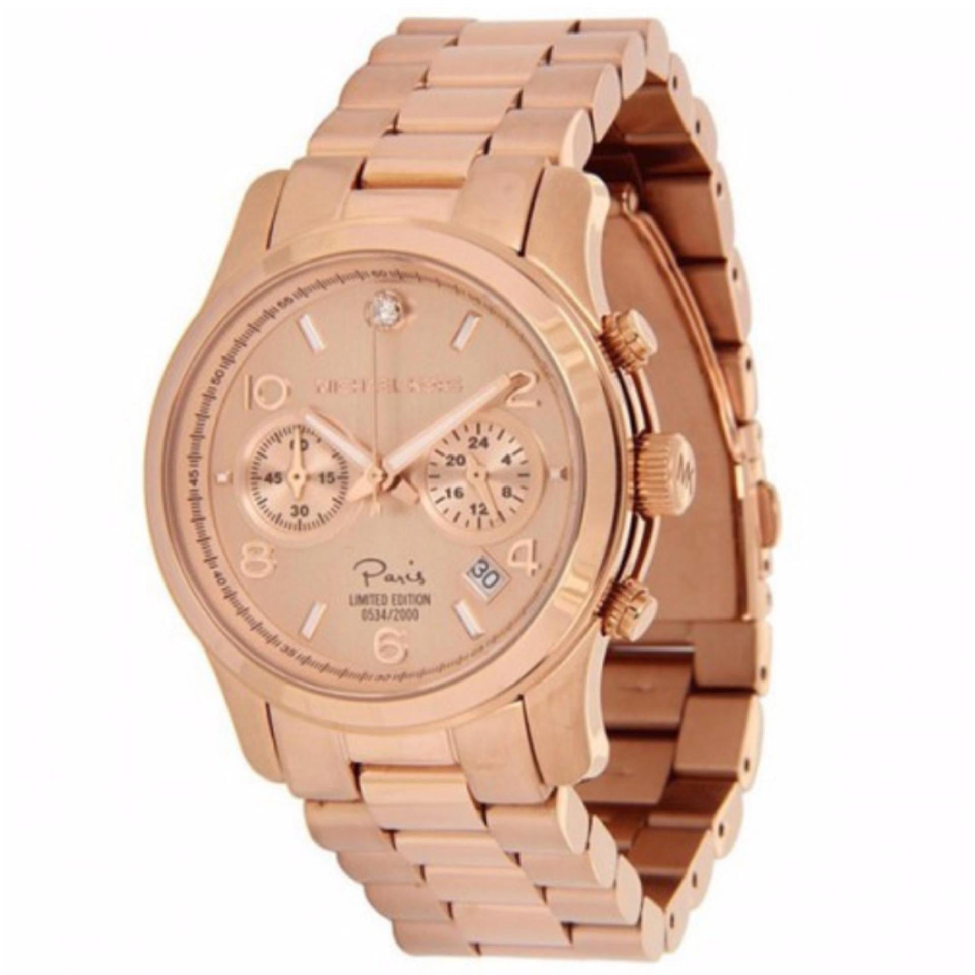  Shop Authentic Michael Kors Paris Limited Edition Rose Gold Dial Steel Strap Watch for Women - MK5716 - Luxxuri