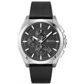  Shop Authentic Hugo Boss Grandmaster Chronograph Black Dial Black Leather Strap Watch for Men - 1513881 - Luxxuri