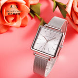 Shop Authentic Armani Exchange Lola Quartz Silver Dial Silver Mesh Strap Watch For Women - AX5800 - Luxxuri