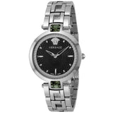  Shop Authentic Versace Crystal Gleam Guilloche  Black Dial Silver Steel Strap Watch for Women - VAN030016 - Luxxuri
