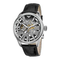  Shop Authentic Emporio Armani Meccanico Automatic Black Dial Leather Strap Watch For Men - AR4629 - Luxxuri