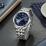  Shop Authentic Citizen Eco Drive Blue Dial Silver Steel Strap Watch For Men - BM7250-56L - Luxxuri
