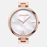  Shop Authentic Calvin Klein Authentic Mother of Pearl Dial Rose Gold Mesh Bracelet Watch for Women - K8G2362G - Luxxuri