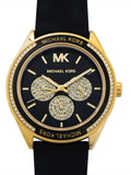  Shop Authentic Michael Kors Quartz Black Dial Black Silicone Strap Watch For Women - MK6944 - Luxxuri