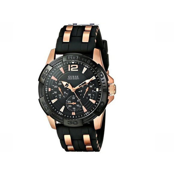  Shop Authentic Guess Oasis Black Dial Two Tone Steel Strap Watch for Men - W0366G3 - Luxxuri