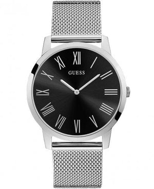  Shop Authentic Guess Analog Black Dial Silver Mesh Bracelet Watch for Men - W1263G1 - Luxxuri