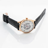  Shop Authentic Emporio Armani Meccanico White Skeleton Dial Black Leather Strap Watch For Men - AR1924 - Luxxuri