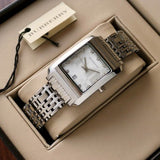  Shop Authentic Burberry Heritage Diamond White Dial Silver Stainless Steel Strap Watch for Women - BU1583 - Luxxuri