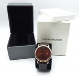  Shop Authentic Emporio Armani Luigi Quartz Gray Dial Brown Leather Strap Watch For Men - AR1996 - Luxxuri