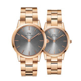  Shop Authentic Daniel Wellington Iconic Link Grey Dial Rose Gold Steel Strap Watch For Women - DW00100332 - Luxxuri