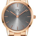  Shop Authentic Daniel Wellington Iconic Link Grey Dial Rose Gold Steel Strap Watch For Women - DW00100332 - Luxxuri