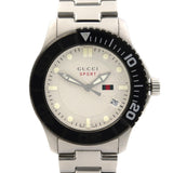  Shop Authentic Gucci G Timeless Sport White Dial Silver Steel Strap Watch For Men - YA126250 - Luxxuri