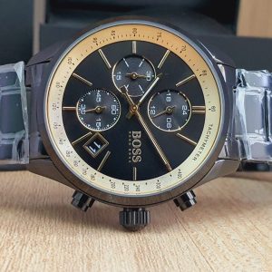  Shop Authentic Hugo Boss Grand Prix Black Dial Black Steel Strap Watch for Men - 1513578 - Luxxuri