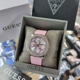  Shop Authentic Guess G-Twist Diamonds Silver Dial Pink Rubber Strap Watch for Women - W1240L1 - Luxxuri