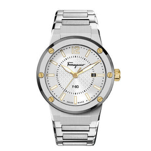  Shop Authentic Salvatore Ferragamo F-80 Classic Silver Dial Silver Steel Strap Watch for Men - SFHY02922 - Luxxuri