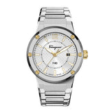  Shop Authentic Salvatore Ferragamo F-80 Classic Silver Dial Silver Steel Strap Watch for Men - SFHY02922 - Luxxuri