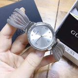  Shop Authentic Guess Chiffon Silver Dial Silver Mesh Bracelet Watch For Women - W1083L1 - Luxxuri