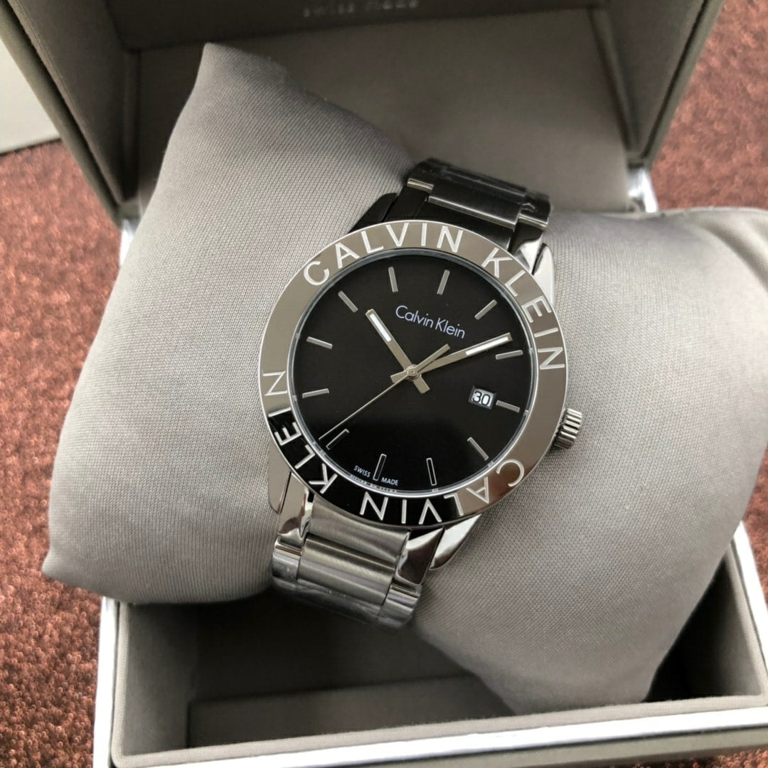  Shop Authentic Calvin Klein City Black Dial Silver Steel Strap Watch for Men - K7Q21141 - Luxxuri