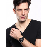  Shop Authentic Fossil Dean Chronograph Black Dial Black Steel Strap Watch for Men - FS4721 - Luxxuri