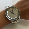  Shop Authentic Michael Kors Kinley Diamond Pave Silver Dial Silver Steel Strap Watch for Women - MK5996 - Luxxuri
