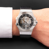  Shop Authentic Maserati Potenza Automatic Black Dial Black Leather Strap Watch For Men - R8821108038 - Luxxuri