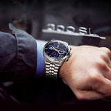  Shop Authentic Maserati Ricordo Chronograph Blue Dial Silver Steel Strap Watch For Men - R8873633001 - Luxxuri