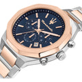  Shop Authentic Maserati Stile Chronograph Blue Dial Rose Gold Two Tone Strap Watch For Men - R8873642002 - Luxxuri