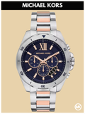  Shop Authentic Michael Kors Brecken Chronograph Blue Dial Two Tone Steel Strap Watch For Men - MK9065 - Luxxuri