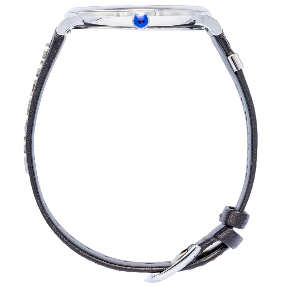  Shop Authentic Versace V-Circle Black Manifesto Courage Quartz Silver Dial Black Leather Strap Watch for Men - VBQ080017 - Luxxuri