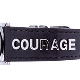  Shop Authentic Versace V-Circle Black Manifesto Courage Quartz Silver Dial Black Leather Strap Watch for Men - VBQ080017 - Luxxuri