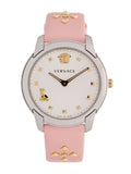  Shop Authentic Versace Audrey Quartz White Dial Pink Leather Strap Watch for Women - VELR00119 - Luxxuri