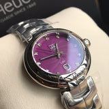  Shop Authentic Tag Heuer Link Diamonds Purple Dial Silver Steel Strap Watch for Women - WAT1418.BA0954 - Luxxuri