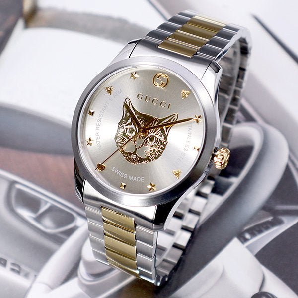  Shop Authentic Gucci G Timeless Silver Dial Two Tone Steel Strap Watch For Women - YA1264074 - Luxxuri