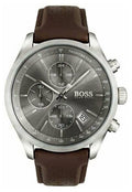  Shop Authentic Hugo Boss Grand Prix Grey Dial Brown Leather Strap Watch for Men -  1513476 - Luxxuri