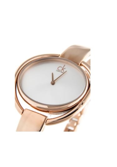 Shop Authentic Calvin Klein Impetuos Silver Dial Rose Gold Steel Strap Watch for Women - K4F2N616 - Luxxuri