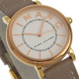  Shop Authentic Marc Jacobs Roxy White Dial Light Brown Leather Strap Watch for Women - MJ1538 - Luxxuri