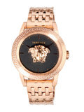  Shop Authentic Versace Palazzo Empire Black Dial Rose Gold Steel Strap Watch for Men - VERD00718 - Luxxuri