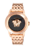  Shop Authentic Versace Palazzo Empire Black Dial Rose Gold Steel Strap Watch for Men - VERD00718 - Luxxuri