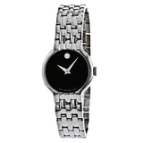  Shop Authentic Movado Veturi Quartz Black Dial Silver Steel Strap Watch for Women - 0606338 - Luxxuri