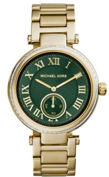  Shop Authentic Michael Kors Skylar Green Dial Gold Steel Strap Watch for Women - MK6065 - Luxxuri