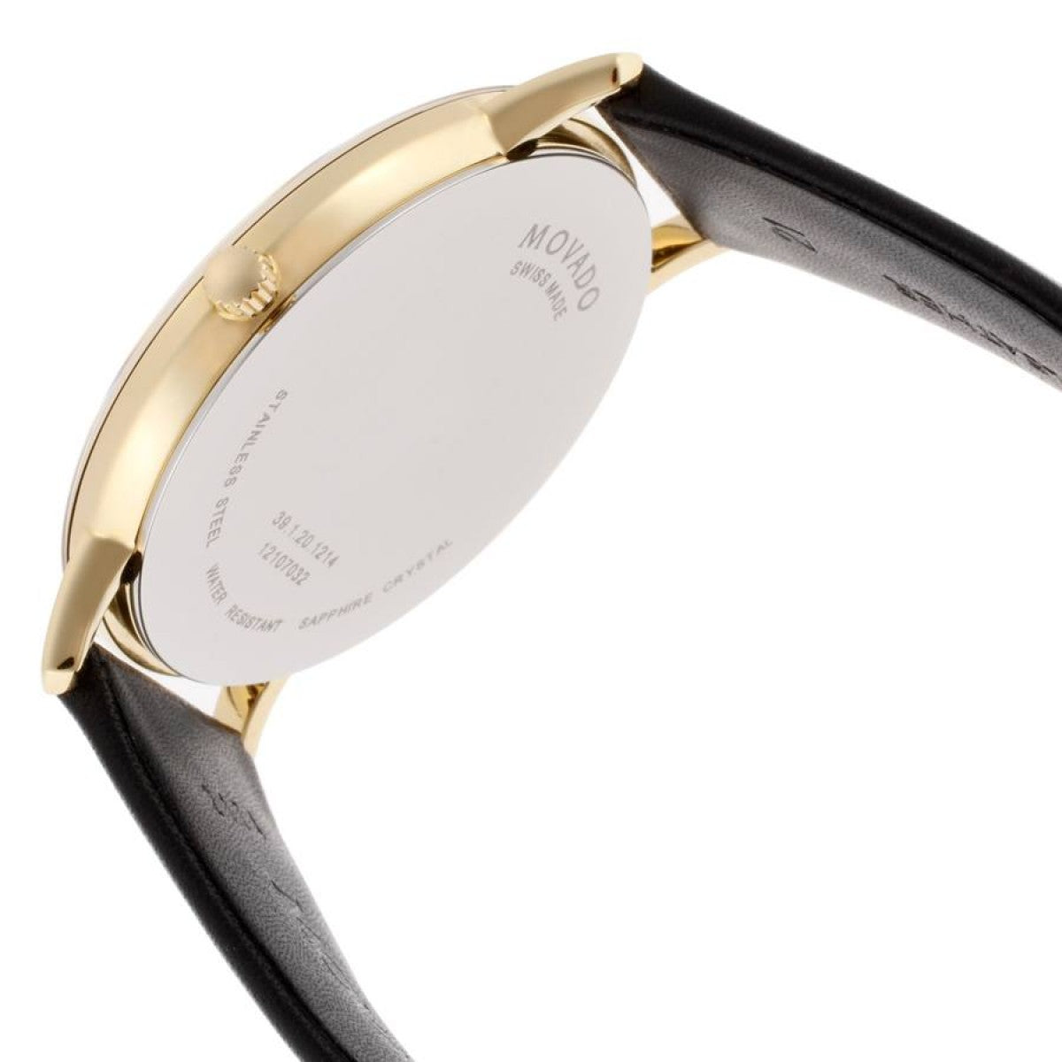  Shop Authentic Movado TC Silver Dial Black Leather Strap Watch For Men - 606695 - Luxxuri