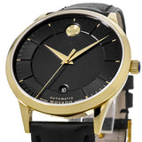  Shop Authentic Movado 1881 Automatic Black Dial Black Leather Strap Watch For Men - 606875 - Luxxuri