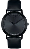  Shop Authentic Movado Sapphire Black Dial Black Leather Strap Watch for Men - 606884 - Luxxuri