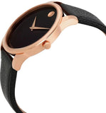  Shop Authentic Movado Museum Classic Black Dial Black Leather Strap Watch For Men - 607060 - Luxxuri